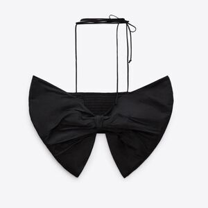 Zara black bow top